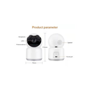 GloboStar® 86072 Table Camera WiFi HD 1080P 3MP 350° Two Way Audio & Motion Detection – Επιτραπέζια Κάμερα WiFi HD 1080P 350° Διπλή Κατέυθυνση Ομιλίας με Ανιχνευτή Κίνησης – Following Face Auto Tracking – Λευκό