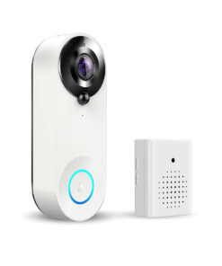 GloboStar® 86074 Ολοκληρωμένο Έξυπνο Σύστημα Ματάκι Θεατή & Κουδούνι Σπιτιού για Εξώπορτες – 1 x Κάμερα 1.0MP 1080P – Θέαση 166° με Νυχτερινή Λήψη, PIR Αισθητήρα Κίνησης & Ομιλία/Ήχος Διπλής Κατεύθυνσης – Εφαρμογή APP σε Android & iOS – Επαναφορτιζόμενη Μπαταρία Λιθίου 2500mAh – PAL/NTSC Signal – DC 5V – Λευκό & Μαύρο – Μ5 x Π4 x Υ3.8cm – 2 Χρόνια Εγγύηση