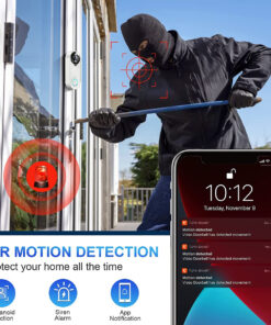 GloboStar® 86074 Ολοκληρωμένο Έξυπνο Σύστημα Ματάκι Θεατή & Κουδούνι Σπιτιού για Εξώπορτες – 1 x Κάμερα 1.0MP 1080P – Θέαση 166° με Νυχτερινή Λήψη, PIR Αισθητήρα Κίνησης & Ομιλία/Ήχος Διπλής Κατεύθυνσης – Εφαρμογή APP σε Android & iOS – Επαναφορτιζόμενη Μπαταρία Λιθίου 2500mAh – PAL/NTSC Signal – DC 5V – Λευκό & Μαύρο – Μ5 x Π4 x Υ3.8cm – 2 Χρόνια Εγγύηση