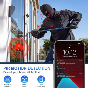 GloboStar® 86074 Ολοκληρωμένο Έξυπνο Σύστημα Ματάκι Θεατή & Κουδούνι Σπιτιού για Εξώπορτες – 1 x Κάμερα 1.0MP 1080P – Θέαση 166° με Νυχτερινή Λήψη, PIR Αισθητήρα Κίνησης & Ομιλία/Ήχος Διπλής Κατεύθυνσης – Εφαρμογή APP σε Android & iOS – Επαναφορτιζόμενη Μπαταρία Λιθίου 2500mAh – PAL/NTSC Signal – DC 5V – Λευκό & Μαύρο – Μ5 x Π4 x Υ3.8cm – 2 Χρόνια Εγγύηση