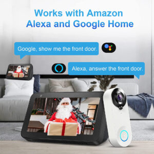 GloboStar® 86074 Ολοκληρωμένο Έξυπνο Σύστημα Ματάκι Θεατή & Κουδούνι Σπιτιού για Εξώπορτες – 1 x Κάμερα 1.0MP 1080P – Θέαση 166° με Νυχτερινή Λήψη, PIR Αισθητήρα Κίνησης & Ομιλία/Ήχος Διπλής Κατεύθυνσης – Εφαρμογή APP σε Android & iOS – Επαναφορτιζόμενη Μπαταρία Λιθίου 2500mAh – PAL/NTSC Signal – DC 5V – Λευκό & Μαύρο – Μ5 x Π4 x Υ3.8cm – 2 Χρόνια Εγγύηση
