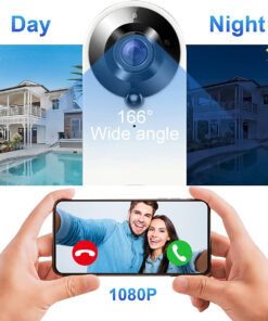 GloboStar® 86074 Ολοκληρωμένο Έξυπνο Σύστημα Ματάκι Θεατή & Κουδούνι Σπιτιού για Εξώπορτες – 1 x Κάμερα 1.0MP 1080P – Θέαση 166° με Νυχτερινή Λήψη, PIR Αισθητήρα Κίνησης & Ομιλία/Ήχος Διπλής Κατεύθυνσης – Εφαρμογή APP σε Android & iOS – Επαναφορτιζόμενη Μπαταρία Λιθίου 2500mAh – PAL/NTSC Signal – DC 5V – Λευκό & Μαύρο – Μ5 x Π4 x Υ3.8cm – 2 Χρόνια Εγγύηση