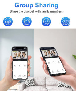 GloboStar® 86075 Επαναφορτιζόμενη Ψηφιακή Έξυπνη Camera Εξώπορτας 1080P WiFi 166° Μοιρών – 2500mAh – Νυχτερινή Όραση με LED IR – Ανιχνευτή Κίνησης – Κουδούνι – Διπλή Κατέυθυνση Ομιλίας – Μαύρο