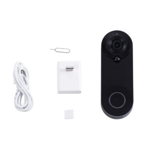 GloboStar® 86075 Επαναφορτιζόμενη Ψηφιακή Έξυπνη Camera Εξώπορτας 1080P WiFi 166° Μοιρών – 2500mAh – Νυχτερινή Όραση με LED IR – Ανιχνευτή Κίνησης – Κουδούνι – Διπλή Κατέυθυνση Ομιλίας – Μαύρο