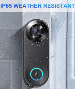 GloboStar® 86075 Επαναφορτιζόμενη Ψηφιακή Έξυπνη Camera Εξώπορτας 1080P WiFi 166° Μοιρών – 2500mAh – Νυχτερινή Όραση με LED IR – Ανιχνευτή Κίνησης – Κουδούνι – Διπλή Κατέυθυνση Ομιλίας – Μαύρο