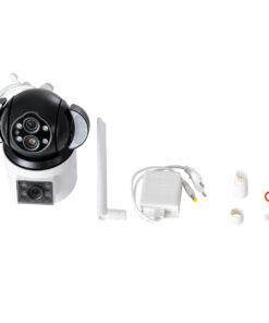 GloboStar® 86076 Επιτοίχια Κάμερα Πρίζας WiFi HD 1080P 350° Διπλή Κατέυθυνση Ομιλίας & Ανιχνευτή Κίνησης – Απομακρυσμένος Έλεγχος – Αδιάβροχη IP65 – Λευκό Μαύρο – Μ15 x Π14.5 x Y15cm – 2 Χρόνια Εγγύηση