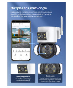 GloboStar® 86076 Επιτοίχια Κάμερα Πρίζας WiFi HD 1080P 350° Διπλή Κατέυθυνση Ομιλίας & Ανιχνευτή Κίνησης – Απομακρυσμένος Έλεγχος – Αδιάβροχη IP65 – Λευκό Μαύρο – Μ15 x Π14.5 x Y15cm – 2 Χρόνια Εγγύηση