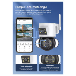 GloboStar® 86076 Επιτοίχια Κάμερα Πρίζας WiFi HD 1080P 350° Διπλή Κατέυθυνση Ομιλίας & Ανιχνευτή Κίνησης – Απομακρυσμένος Έλεγχος – Αδιάβροχη IP65 – Λευκό Μαύρο – Μ15 x Π14.5 x Y15cm – 2 Χρόνια Εγγύηση