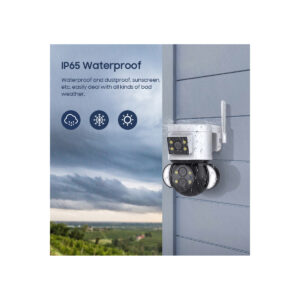 GloboStar® 86076 Επιτοίχια Κάμερα Πρίζας WiFi HD 1080P 350° Διπλή Κατέυθυνση Ομιλίας & Ανιχνευτή Κίνησης – Απομακρυσμένος Έλεγχος – Αδιάβροχη IP65 – Λευκό Μαύρο – Μ15 x Π14.5 x Y15cm – 2 Χρόνια Εγγύηση