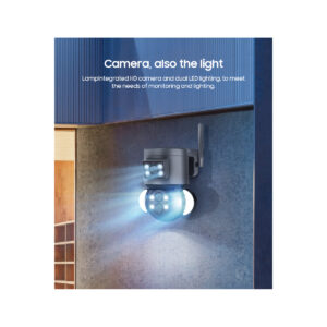 GloboStar® 86076 Επιτοίχια Κάμερα Πρίζας WiFi HD 1080P 350° Διπλή Κατέυθυνση Ομιλίας & Ανιχνευτή Κίνησης – Απομακρυσμένος Έλεγχος – Αδιάβροχη IP65 – Λευκό Μαύρο – Μ15 x Π14.5 x Y15cm – 2 Χρόνια Εγγύηση