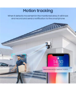 GloboStar® 86076 Επιτοίχια Κάμερα Πρίζας WiFi HD 1080P 350° Διπλή Κατέυθυνση Ομιλίας & Ανιχνευτή Κίνησης – Απομακρυσμένος Έλεγχος – Αδιάβροχη IP65 – Λευκό Μαύρο – Μ15 x Π14.5 x Y15cm – 2 Χρόνια Εγγύηση