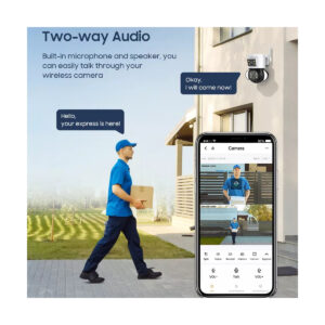 GloboStar® 86076 Επιτοίχια Κάμερα Πρίζας WiFi HD 1080P 350° Διπλή Κατέυθυνση Ομιλίας & Ανιχνευτή Κίνησης – Απομακρυσμένος Έλεγχος – Αδιάβροχη IP65 – Λευκό Μαύρο – Μ15 x Π14.5 x Y15cm – 2 Χρόνια Εγγύηση