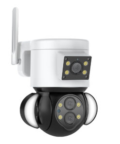 GloboStar® 86076 Επιτοίχια Κάμερα Πρίζας WiFi HD 1080P 350° Διπλή Κατέυθυνση Ομιλίας & Ανιχνευτή Κίνησης – Απομακρυσμένος Έλεγχος – Αδιάβροχη IP65 – Λευκό Μαύρο – Μ15 x Π14.5 x Y15cm – 2 Χρόνια Εγγύηση