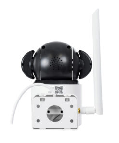 GloboStar® 86076 Επιτοίχια Κάμερα Πρίζας WiFi HD 1080P 350° Διπλή Κατέυθυνση Ομιλίας & Ανιχνευτή Κίνησης – Απομακρυσμένος Έλεγχος – Αδιάβροχη IP65 – Λευκό Μαύρο – Μ15 x Π14.5 x Y15cm – 2 Χρόνια Εγγύηση