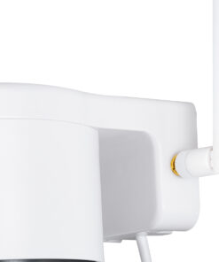 GloboStar® 86076 Επιτοίχια Κάμερα Πρίζας WiFi HD 1080P 350° Διπλή Κατέυθυνση Ομιλίας & Ανιχνευτή Κίνησης – Απομακρυσμένος Έλεγχος – Αδιάβροχη IP65 – Λευκό Μαύρο – Μ15 x Π14.5 x Y15cm – 2 Χρόνια Εγγύηση