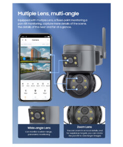 GloboStar® 86077 Επιτοίχια Κάμερα Πρίζας WiFi HD 1080P 350° Διπλή Κατέυθυνση Ομιλίας & Ανιχνευτή Κίνησης – Απομακρυσμένος Έλεγχος – Αδιάβροχη IP65 – Γρι Μαύρο – Μ15 x Π14.5 x Y15cm – 2 Χρόνια Εγγύηση