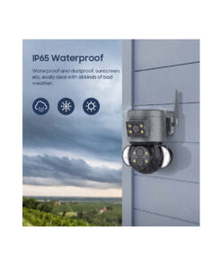 GloboStar® 86077 Επιτοίχια Κάμερα Πρίζας WiFi HD 1080P 350° Διπλή Κατέυθυνση Ομιλίας & Ανιχνευτή Κίνησης – Απομακρυσμένος Έλεγχος – Αδιάβροχη IP65 – Γρι Μαύρο – Μ15 x Π14.5 x Y15cm – 2 Χρόνια Εγγύηση