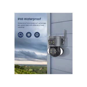 GloboStar® 86077 Επιτοίχια Κάμερα Πρίζας WiFi HD 1080P 350° Διπλή Κατέυθυνση Ομιλίας & Ανιχνευτή Κίνησης – Απομακρυσμένος Έλεγχος – Αδιάβροχη IP65 – Γρι Μαύρο – Μ15 x Π14.5 x Y15cm – 2 Χρόνια Εγγύηση