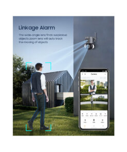 GloboStar® 86077 Επιτοίχια Κάμερα Πρίζας WiFi HD 1080P 350° Διπλή Κατέυθυνση Ομιλίας & Ανιχνευτή Κίνησης – Απομακρυσμένος Έλεγχος – Αδιάβροχη IP65 – Γρι Μαύρο – Μ15 x Π14.5 x Y15cm – 2 Χρόνια Εγγύηση