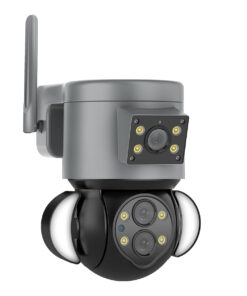 GloboStar® 86077 Επιτοίχια Κάμερα Πρίζας WiFi HD 1080P 350° Διπλή Κατέυθυνση Ομιλίας & Ανιχνευτή Κίνησης – Απομακρυσμένος Έλεγχος – Αδιάβροχη IP65 – Γρι Μαύρο – Μ15 x Π14.5 x Y15cm – 2 Χρόνια Εγγύηση