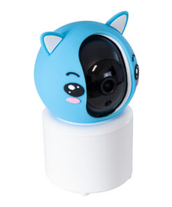 GloboStar® 86079 Επιτραπέζια Κάμερα WiFi HD 1080P 350° Διπλή Κατέυθυνση Ομιλίας & Ανιχνευτή Κίνησης – Απομακρυσμένος Έλεγχος Body Auto Tracking IP20 – Γαλάζιο Λευκό – Φ8 x Υ13cm – 2 Χρόνια Εγγύηση