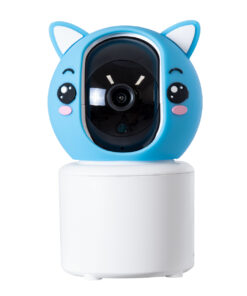 GloboStar® 86079 Επιτραπέζια Κάμερα WiFi HD 1080P 350° Διπλή Κατέυθυνση Ομιλίας & Ανιχνευτή Κίνησης – Απομακρυσμένος Έλεγχος Body Auto Tracking IP20 – Γαλάζιο Λευκό – Φ8 x Υ13cm – 2 Χρόνια Εγγύηση