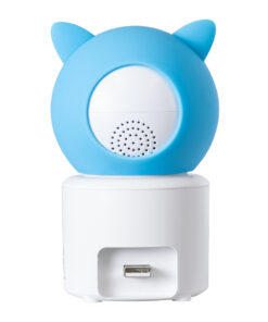 GloboStar® 86079 Επιτραπέζια Κάμερα WiFi HD 1080P 350° Διπλή Κατέυθυνση Ομιλίας & Ανιχνευτή Κίνησης – Απομακρυσμένος Έλεγχος Body Auto Tracking IP20 – Γαλάζιο Λευκό – Φ8 x Υ13cm – 2 Χρόνια Εγγύηση