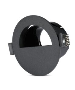 Χωνευτό φωτιστικό Spot GU10 Στρογγυλό μαύρο, με ημικύκλια μαύρη κοπή V-TAC – 8608