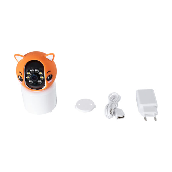 GloboStar® 86081 Επιτραπέζια Κάμερα WiFi HD 1080P 350° Διπλή Κατέυθυνση Ομιλίας & Ανιχνευτή Κίνησης – Απομακρυσμένος Έλεγχος Body Auto Tracking IP20 – Πορτοκαλί Λευκό – Φ8 x Υ13cm – 2 Χρόνια Εγγύηση