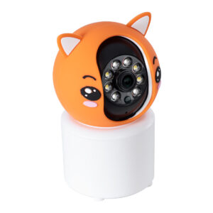 GloboStar® 86081 Επιτραπέζια Κάμερα WiFi HD 1080P 350° Διπλή Κατέυθυνση Ομιλίας & Ανιχνευτή Κίνησης – Απομακρυσμένος Έλεγχος Body Auto Tracking IP20 – Πορτοκαλί Λευκό – Φ8 x Υ13cm – 2 Χρόνια Εγγύηση