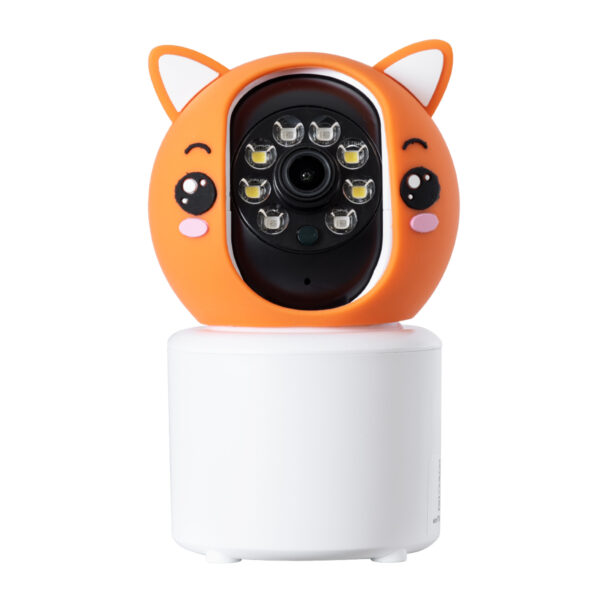 GloboStar® 86081 Επιτραπέζια Κάμερα WiFi HD 1080P 350° Διπλή Κατέυθυνση Ομιλίας & Ανιχνευτή Κίνησης – Απομακρυσμένος Έλεγχος Body Auto Tracking IP20 – Πορτοκαλί Λευκό – Φ8 x Υ13cm – 2 Χρόνια Εγγύηση