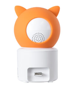 GloboStar® 86081 Επιτραπέζια Κάμερα WiFi HD 1080P 350° Διπλή Κατέυθυνση Ομιλίας & Ανιχνευτή Κίνησης – Απομακρυσμένος Έλεγχος Body Auto Tracking IP20 – Πορτοκαλί Λευκό – Φ8 x Υ13cm – 2 Χρόνια Εγγύηση