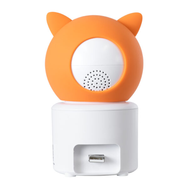 GloboStar® 86081 Επιτραπέζια Κάμερα WiFi HD 1080P 350° Διπλή Κατέυθυνση Ομιλίας & Ανιχνευτή Κίνησης – Απομακρυσμένος Έλεγχος Body Auto Tracking IP20 – Πορτοκαλί Λευκό – Φ8 x Υ13cm – 2 Χρόνια Εγγύηση