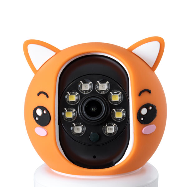 GloboStar® 86081 Επιτραπέζια Κάμερα WiFi HD 1080P 350° Διπλή Κατέυθυνση Ομιλίας & Ανιχνευτή Κίνησης – Απομακρυσμένος Έλεγχος Body Auto Tracking IP20 – Πορτοκαλί Λευκό – Φ8 x Υ13cm – 2 Χρόνια Εγγύηση