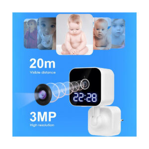 GloboStar® 86082 Επιτοίχια Κάμερα Πρίζας WiFi HD 1080P 350° Διπλή Κατέυθυνση Ομιλίας & Ανιχνευτή Κίνησης – Απομακρυσμένος Έλεγχος IP20 – Μαύρο – Μ6 x Π5.5 x Υ16cm – 2 Χρόνια Εγγύηση