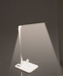 GloboStar® CHATEAU 86101 Μοντέρνο Φωτιστικό Γραφείου Λευκό LED 5 Watt 1000lm DC 5V Αφής & Καλώδιο Τροφοδοσίας USB με Ασύρματη Φόρτιση – Wireless Charger για Τηλέφωνα και Earphones Φυσικό Λευκό 4500K