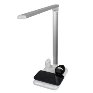 GloboStar® CHATEAU 86101 Μοντέρνο Φωτιστικό Γραφείου Λευκό LED 5 Watt 1000lm DC 5V Αφής & Καλώδιο Τροφοδοσίας USB με Ασύρματη Φόρτιση – Wireless Charger για Τηλέφωνα και Earphones Φυσικό Λευκό 4500K