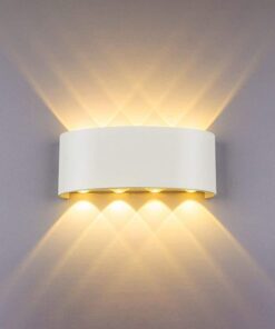 LED Φωτιστικό Τοίχου Up-Down Λευκό 8W V-TAC 150° 800lm IP54 Φυσικό 4000K – 8618