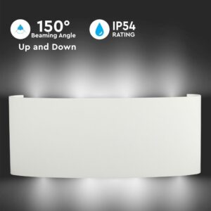 LED Φωτιστικό Τοίχου Up-Down Λευκό 8W V-TAC 150° 800lm IP54 Φυσικό 4000K – 8618