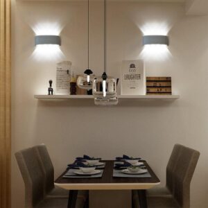 LED Φωτιστικό Τοίχου Up-Down Λευκό 8W V-TAC 150° 800lm IP54 Φυσικό 4000K – 8618