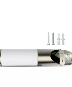 Εξωτερικό επιτοίχιο φωτιστικό Ε27, με διαγώνια κλίση και σώμα από ανοξείδωτο ατσάλι V-TAC – 8623