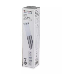 Εξωτερικό επιτοίχιο φωτιστικό Ε27, με διαγώνια κλίση και σώμα από ανοξείδωτο ατσάλι V-TAC – 8623