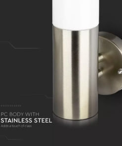 Εξωτερικό επιτοίχιο φωτιστικό Ε27, σώμα ανοξείδωτο ατσάλι V-TAC – 8624