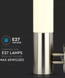 Εξωτερικό επιτοίχιο φωτιστικό Ε27, σώμα ανοξείδωτο ατσάλι V-TAC – 8624