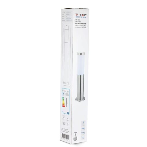 Επιδαπέδιο φωτιστικό κήπου E27 IP44 Stainless + PC με Satin Nickel σώμα 80cm V-TAC – 8625
