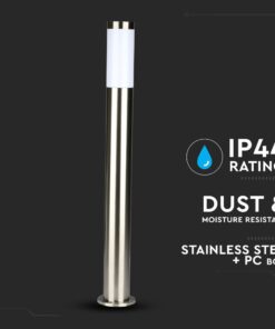 Επιδαπέδιο φωτιστικό κήπου E27 IP44 Stainless + PC με Satin Nickel σώμα 80cm V-TAC – 8625