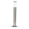 Επιδαπέδιο φωτιστικό κήπου E27 IP44 Stainless + PC με Satin Nickel σώμα 80cm V-TAC – 8625