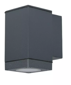 LED επιτοίχιο φωτιστικό GU10, τετράγωνο γκρί σώμα (Downlight) V-TAC – 8626