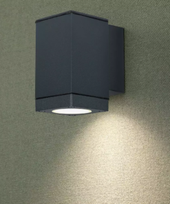 LED επιτοίχιο φωτιστικό GU10, τετράγωνο γκρί σώμα (Downlight) V-TAC – 8626