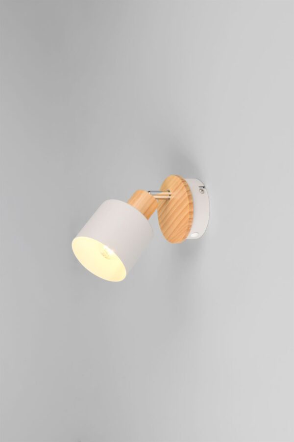 Σποτ Τοίχου/Οροφής SHANTI 1xE14 Γκρι και Ξύλο Trio Lighting – 862700176
